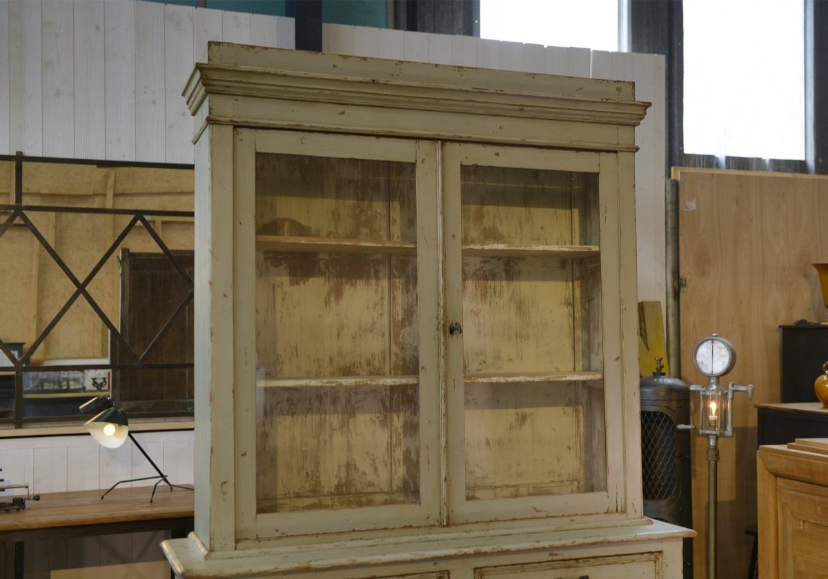 1960s Grey Patinated 2-part Sideboard-photo-3