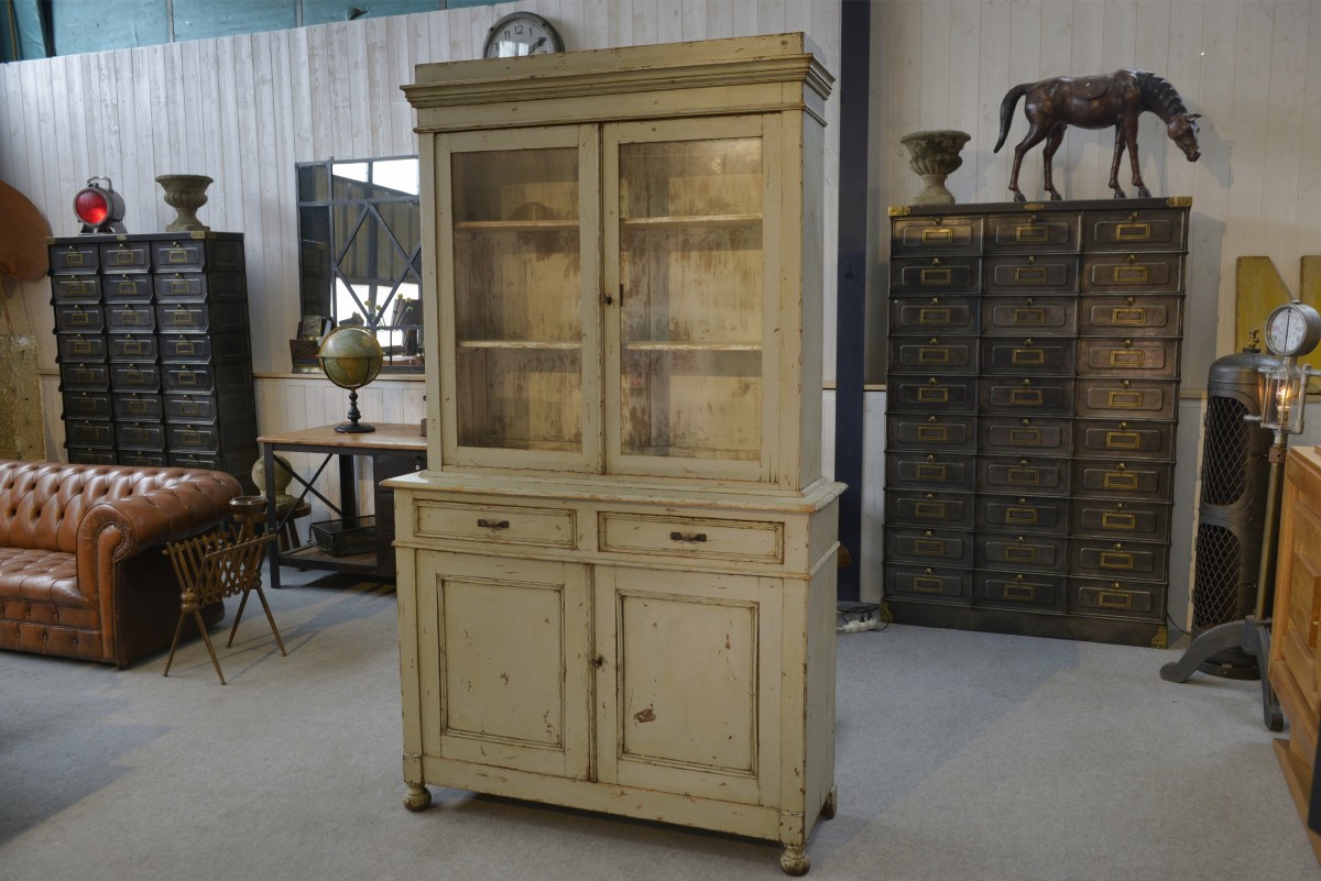 1960s Grey Patinated 2-part Sideboard