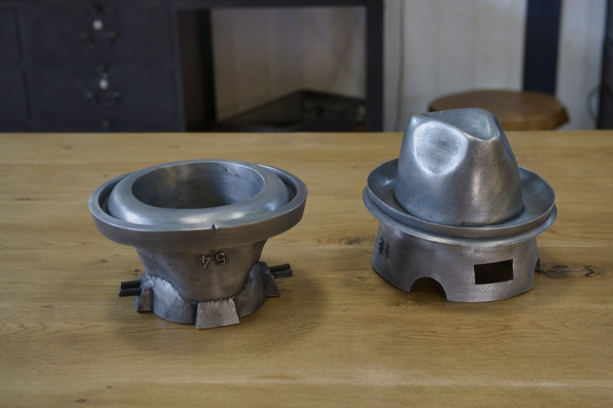 Antique Cast Aluminum Hat Mold From Jalard In Caussade, 1950s
