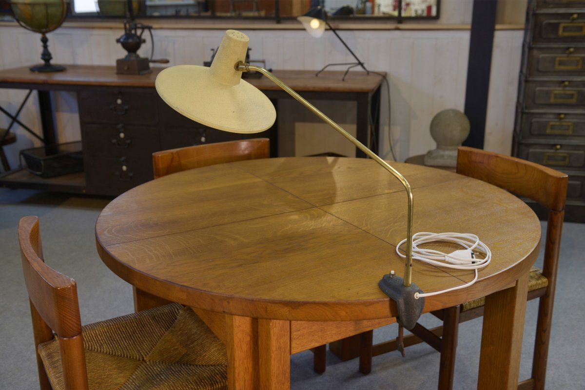 Lampe de bureau avec pince étau origine allemande 1960's-photo-4