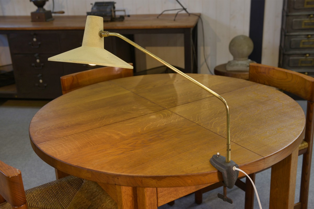 Lampe de bureau avec pince étau origine allemande 1960's