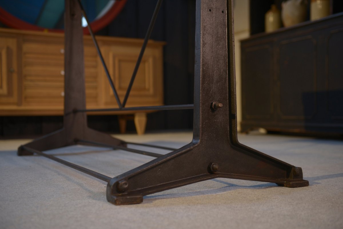 Industrial Console With Oak Top-photo-2