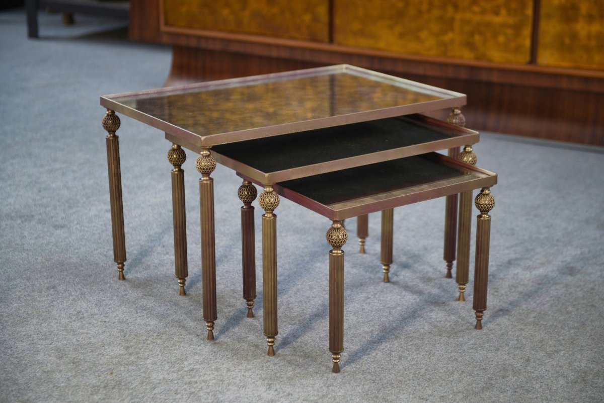 Tables gigognes dans le goût de maison Baguès 1940's-photo-1