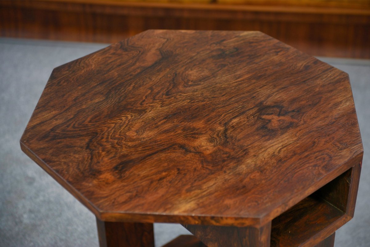 Art Deco Side Table In Rosewood Veneer In The Style Of Eugène Printz, 1930s-photo-3