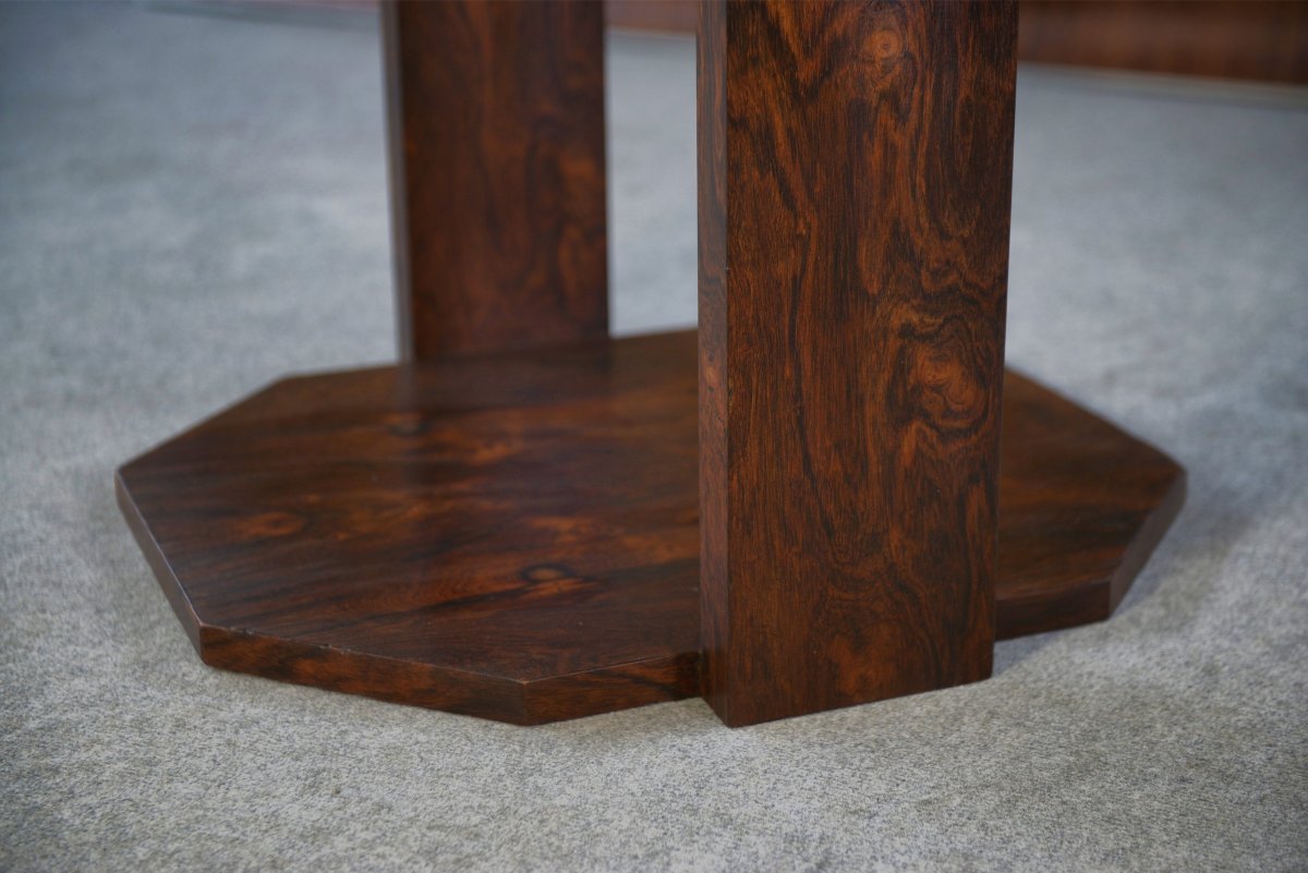 Art Deco Side Table In Rosewood Veneer In The Style Of Eugène Printz, 1930s-photo-2