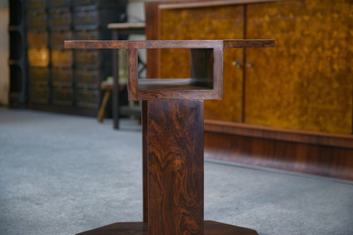 Art Deco Side Table In Rosewood Veneer In The Style Of Eugène Printz, 1930s-photo-3