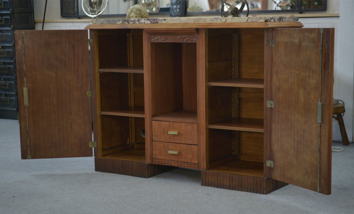 Art Deco Walnut Buffet, 1930s-photo-2
