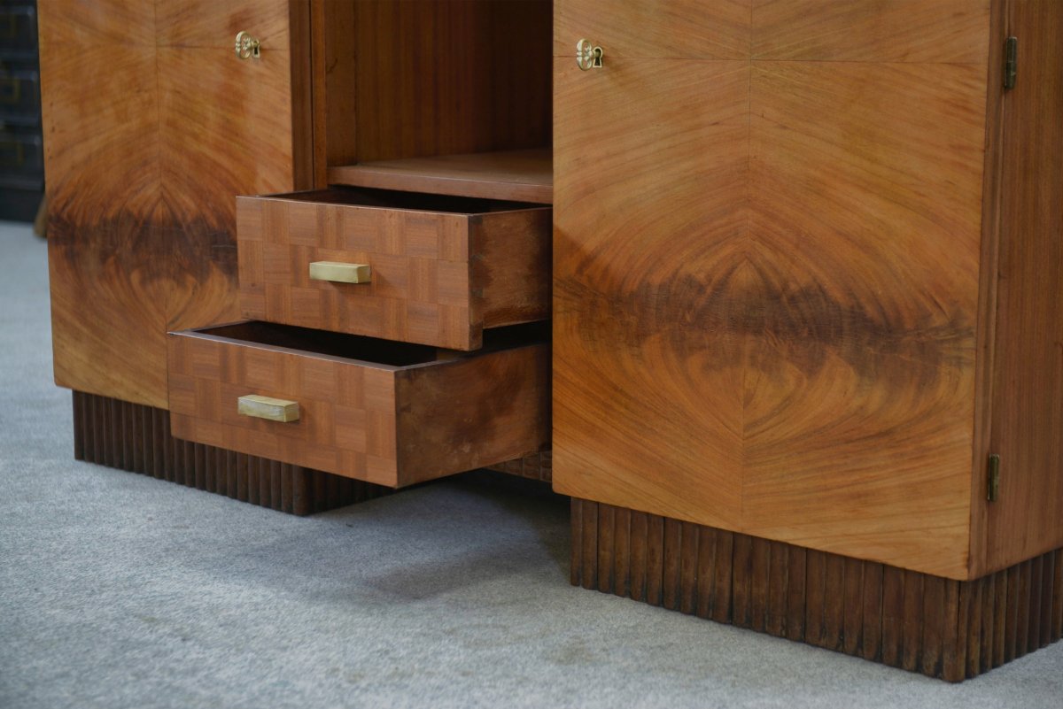 Art Deco Walnut Buffet, 1930s-photo-5