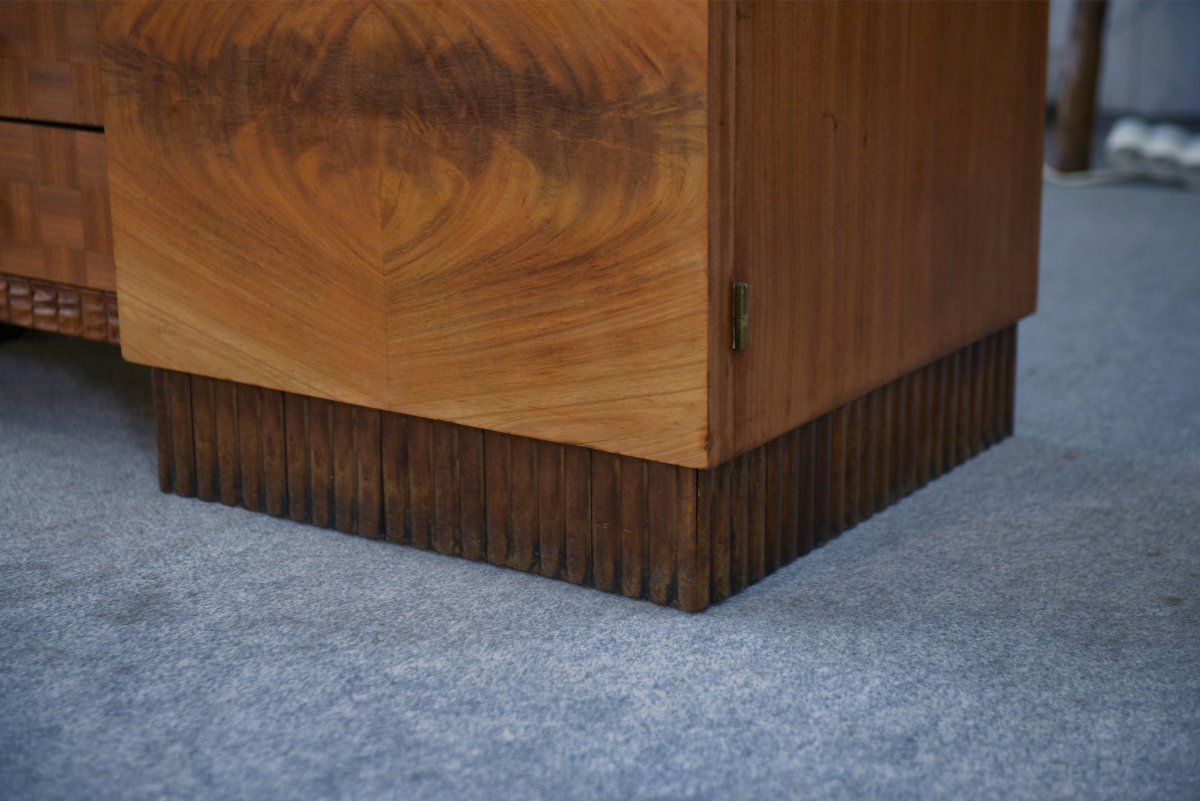 Art Deco Walnut Buffet, 1930s-photo-6
