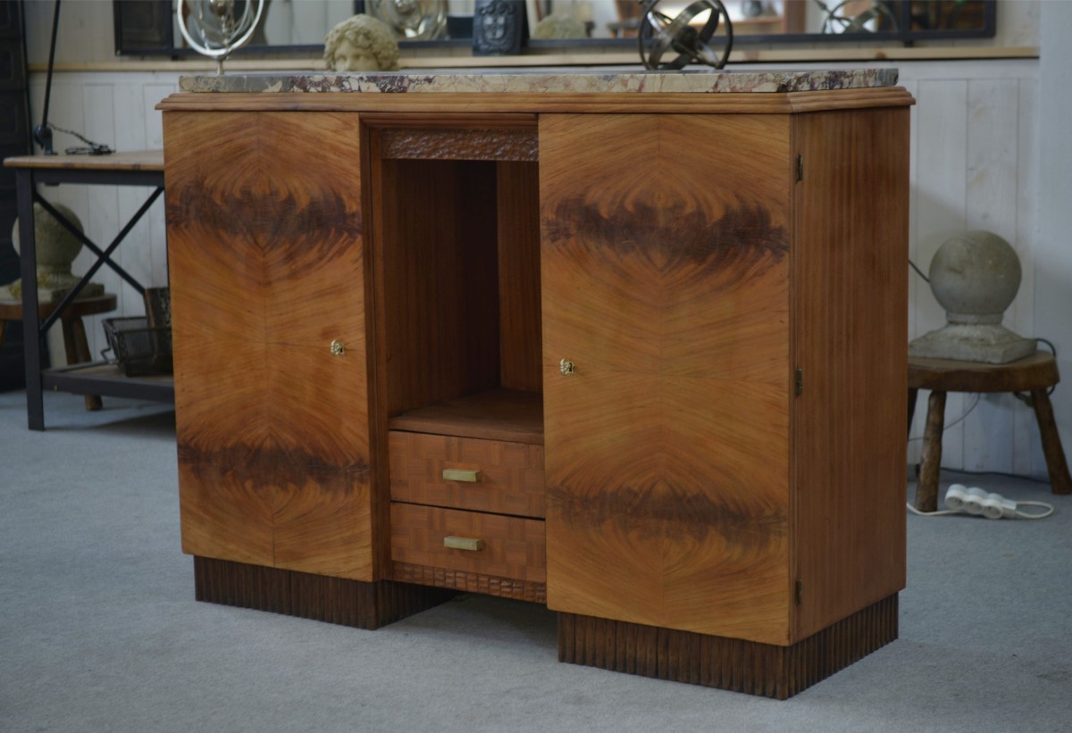 Art Deco Walnut Buffet, 1930s