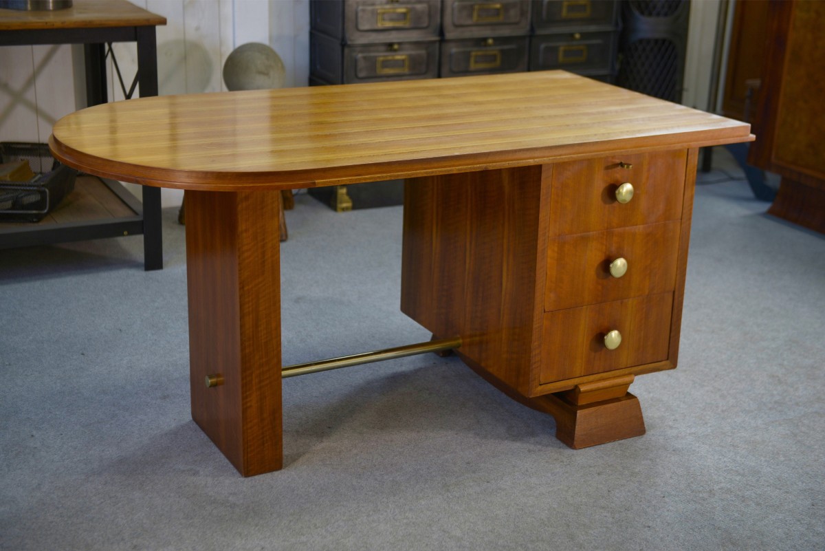 Art Deco Desk With Drawers, 1930s
