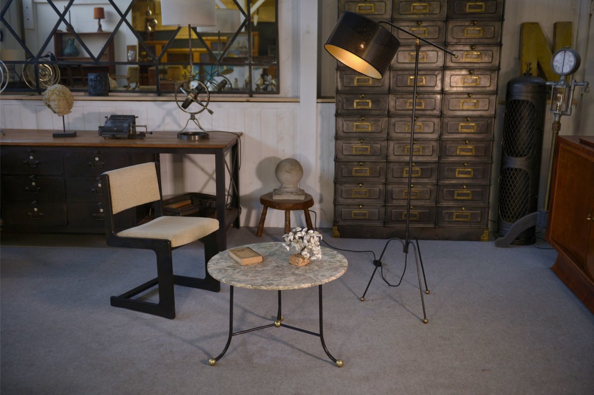 Lampadaire dans le goût de Jean Royère 1940's-photo-2