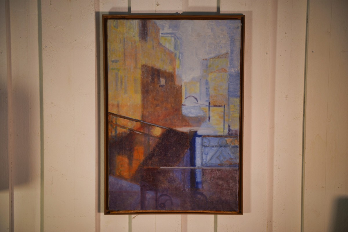 Tableau "Venise" abstrait par Monique Breton-Prouté Dite Pehem