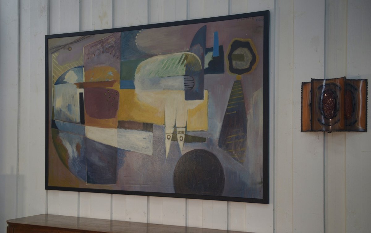 Tableau/grande toile abstrait 1969-photo-2