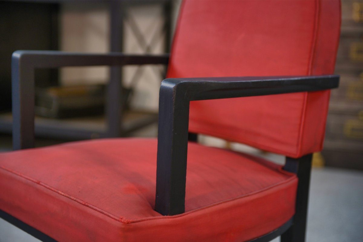 Fauteuil Bridge par Jean Pascaud 1940's-photo-2