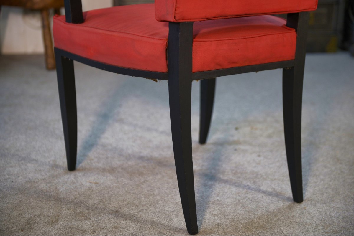 Fauteuil Bridge par Jean Pascaud 1940's-photo-4