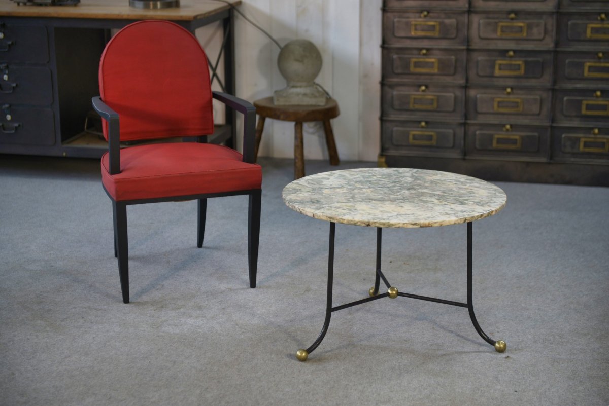 Fauteuil Bridge par Jean Pascaud 1940's-photo-6