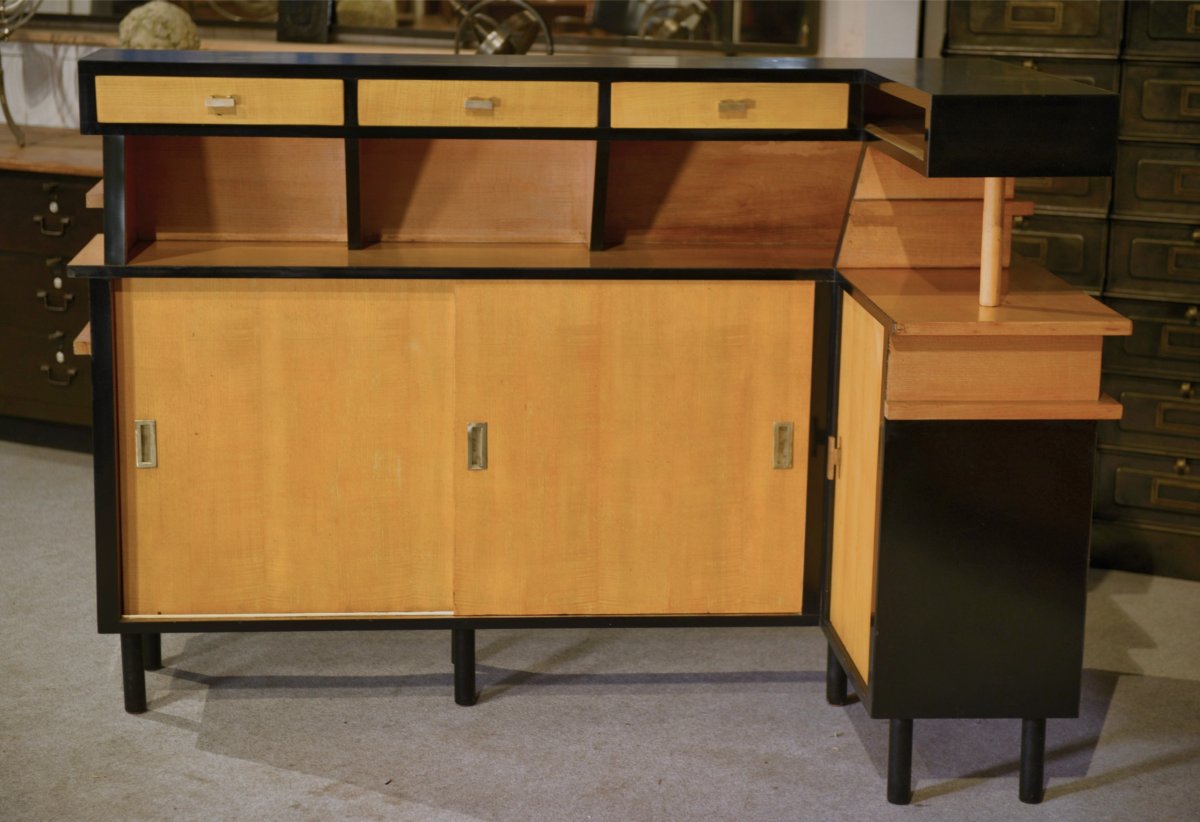 Bar/comptoir moderniste dans le goût de Jean Prouvé 1940's-photo-7