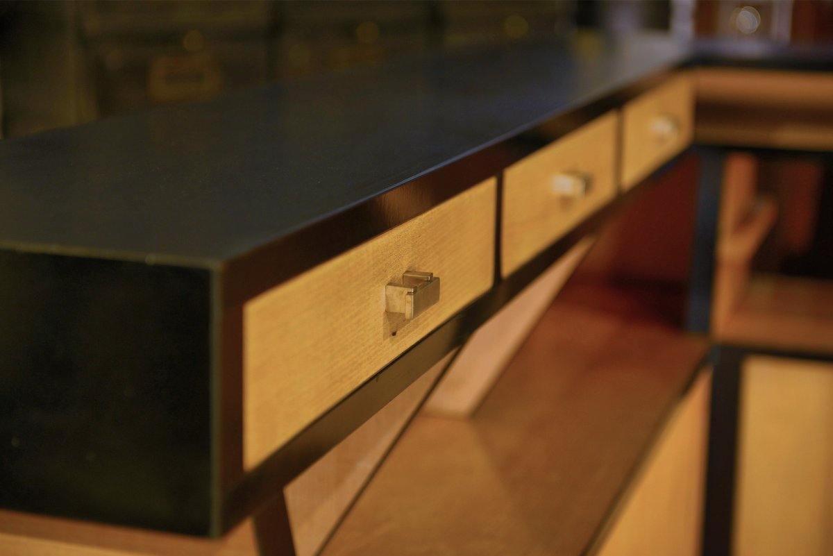 Bar/comptoir moderniste dans le goût de Jean Prouvé 1940's-photo-8