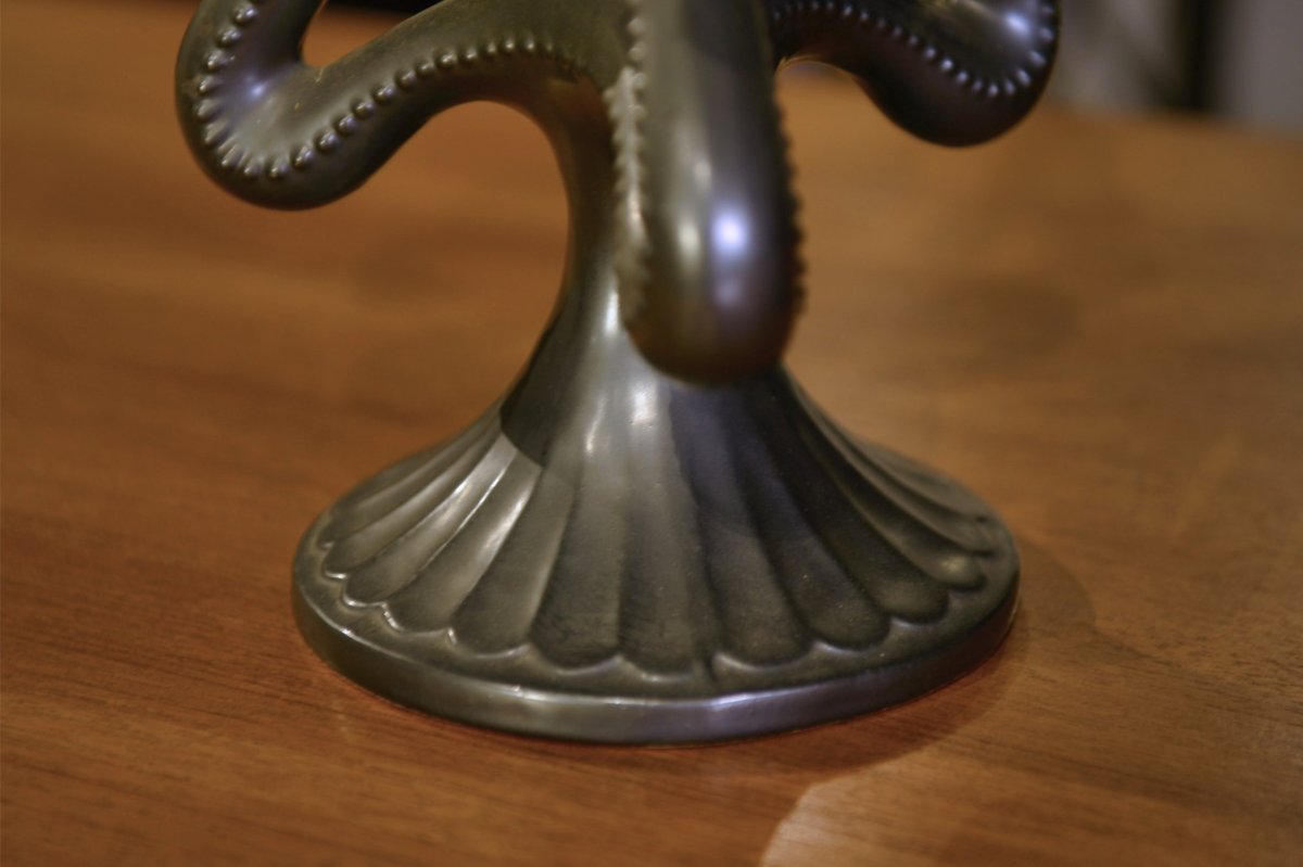 Pair Of Ceramic Candlesticks, Sars-poteries, 1950s-photo-3