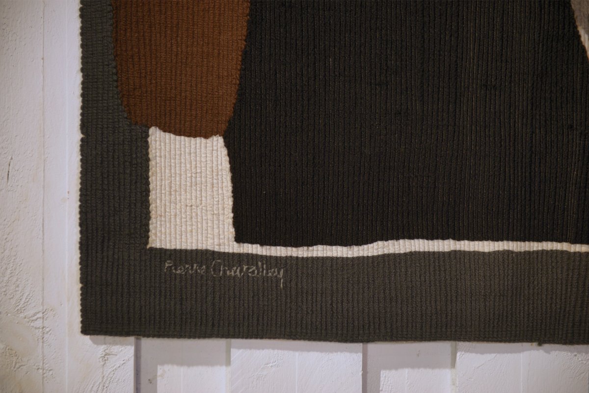 Tapisserie (art mural) par Pierre Chevalley pour Suzy Langlois Paris 1970's-photo-1