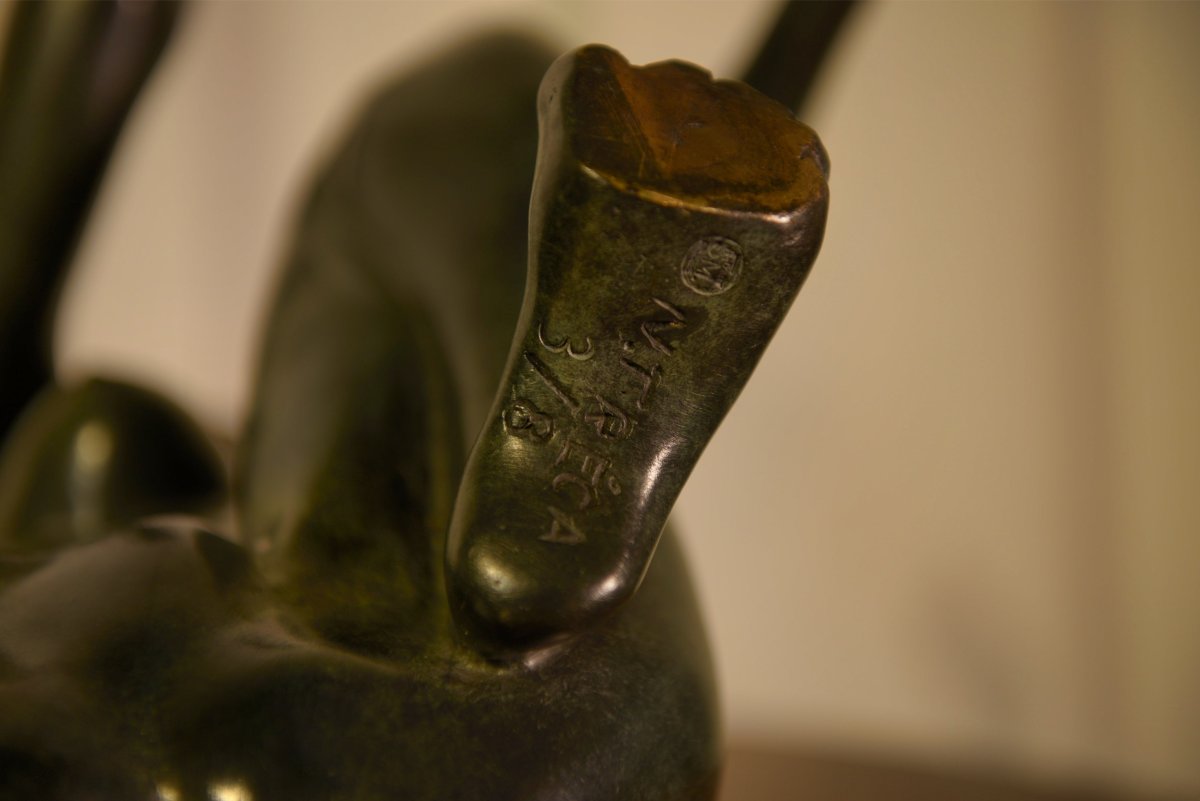 Bronze Sculpture Of A Woman By Norbert Treca, Contemporary Art-photo-3