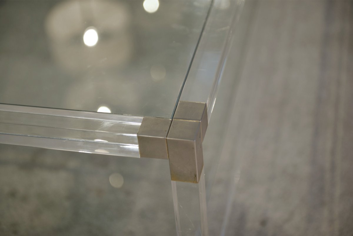 Grande table basse en polyméthacrylate 1970's-photo-2