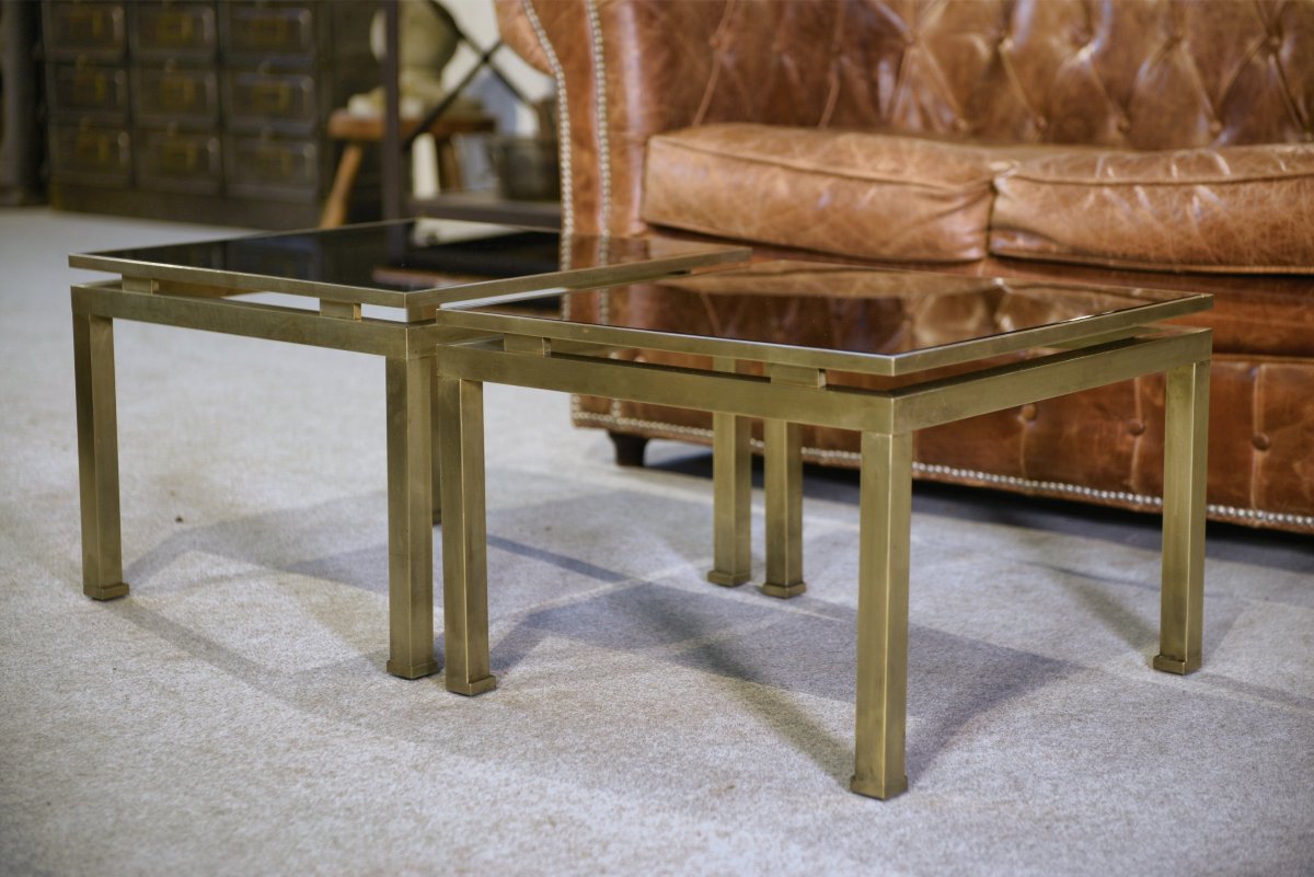 Pair Of Guy Lefevre Coffee Tables, 1960s-photo-4