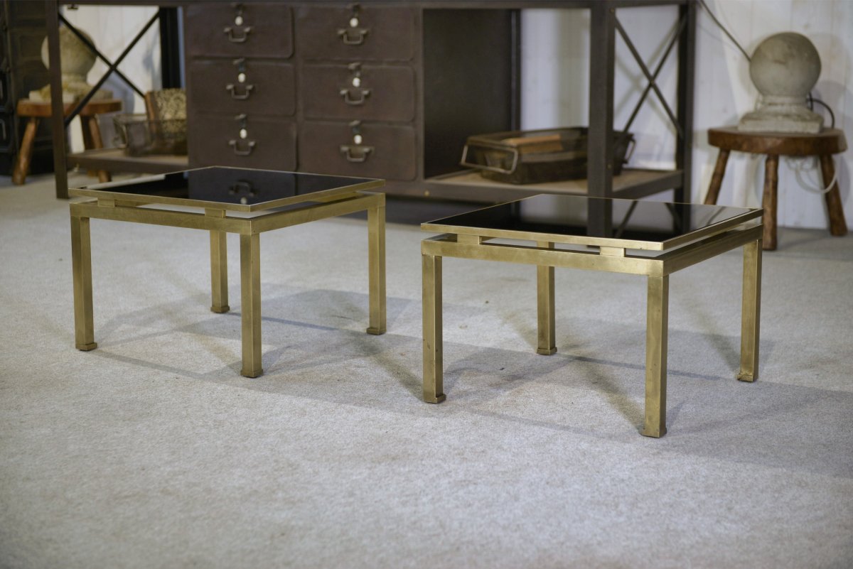 Pair Of Guy Lefevre Coffee Tables, 1960s-photo-5