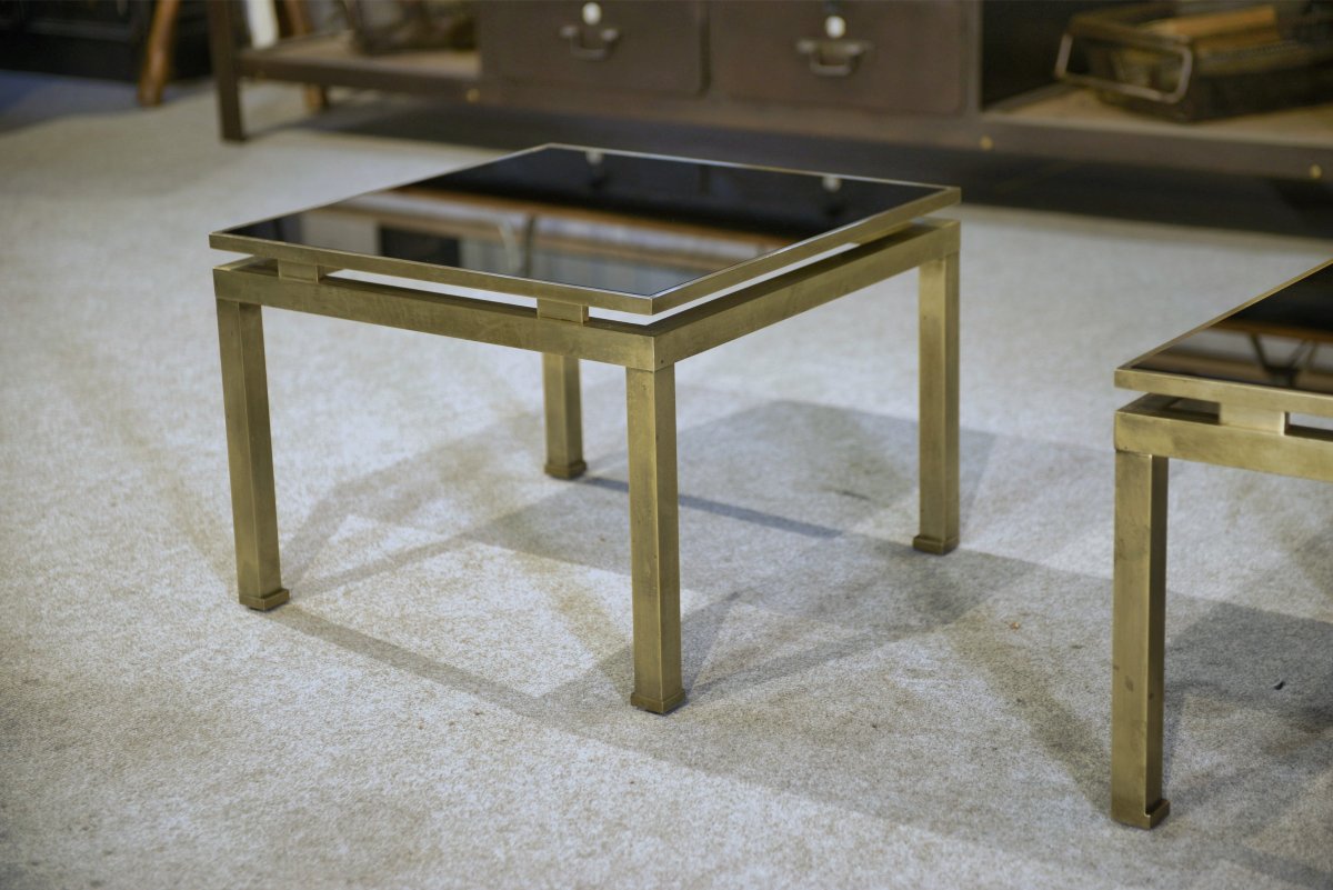 Pair Of Guy Lefevre Coffee Tables, 1960s-photo-7