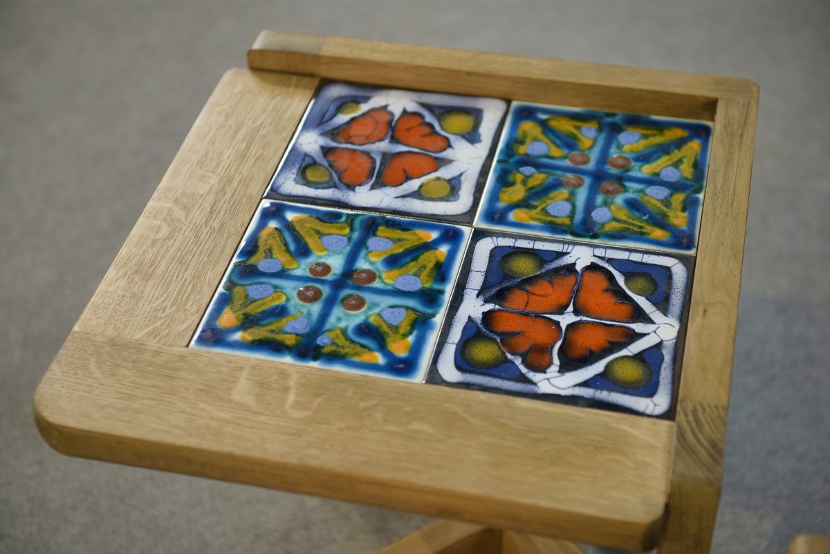 Pair Of Bedside/side Tables By Guillerme And Chambron And Ceramic By Danikowski, 1950s-photo-4