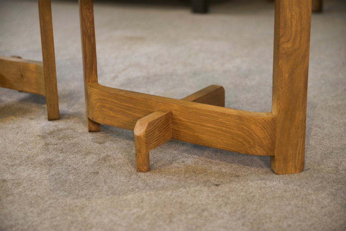 Pair Of Bedside/side Tables By Guillerme And Chambron And Ceramic By Danikowski, 1950s-photo-7