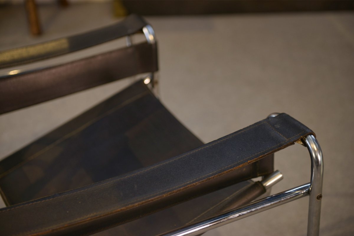 Fauteuil Wassily par Marcel Breuer design Bauhaus 1970's-photo-1