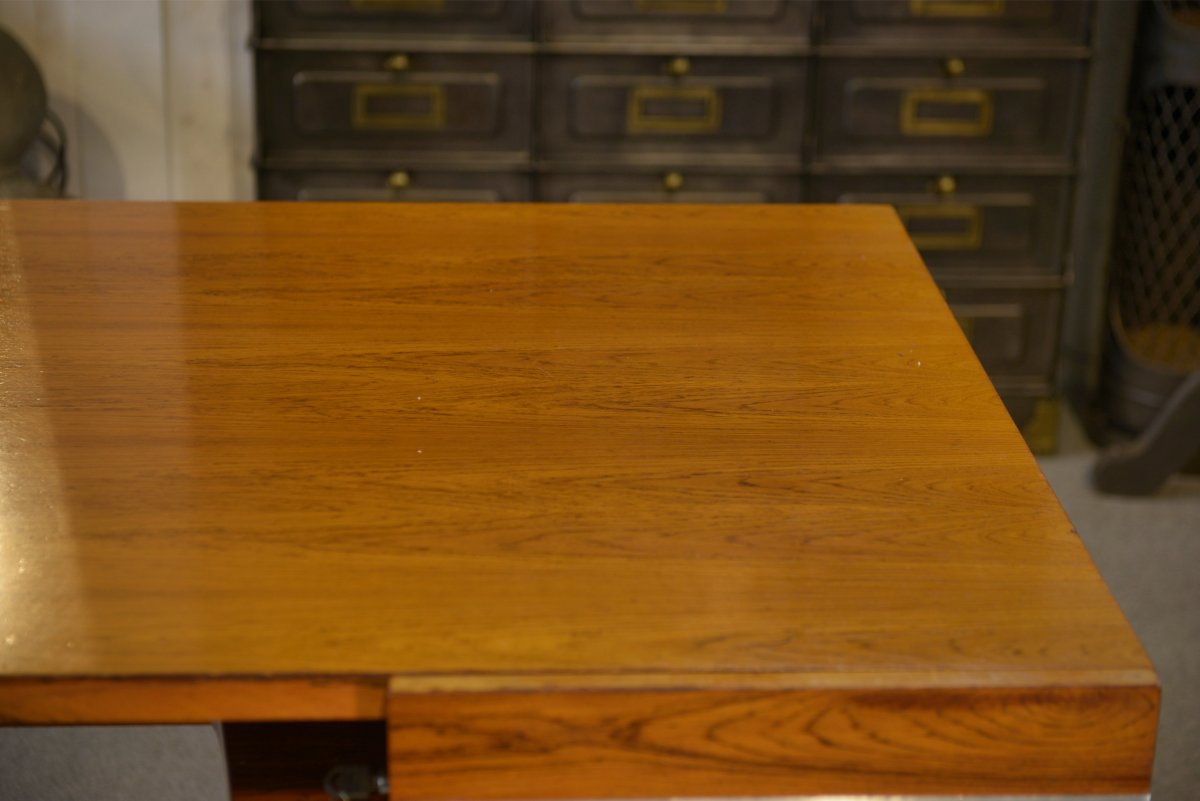 Bureau de ministre en palissandre par Claude Gaillard et Henri Lesetre pour Ligne Roset 1970's-photo-8