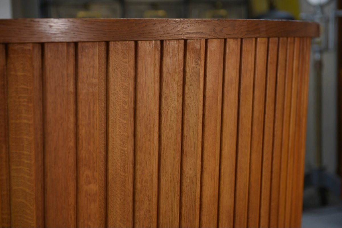 1950s Curved Oak Counter/bar-photo-4