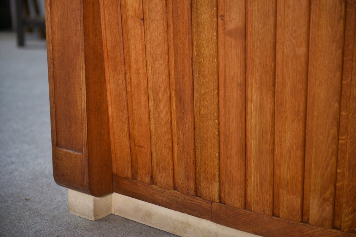 1950s Curved Oak Counter/bar-photo-3