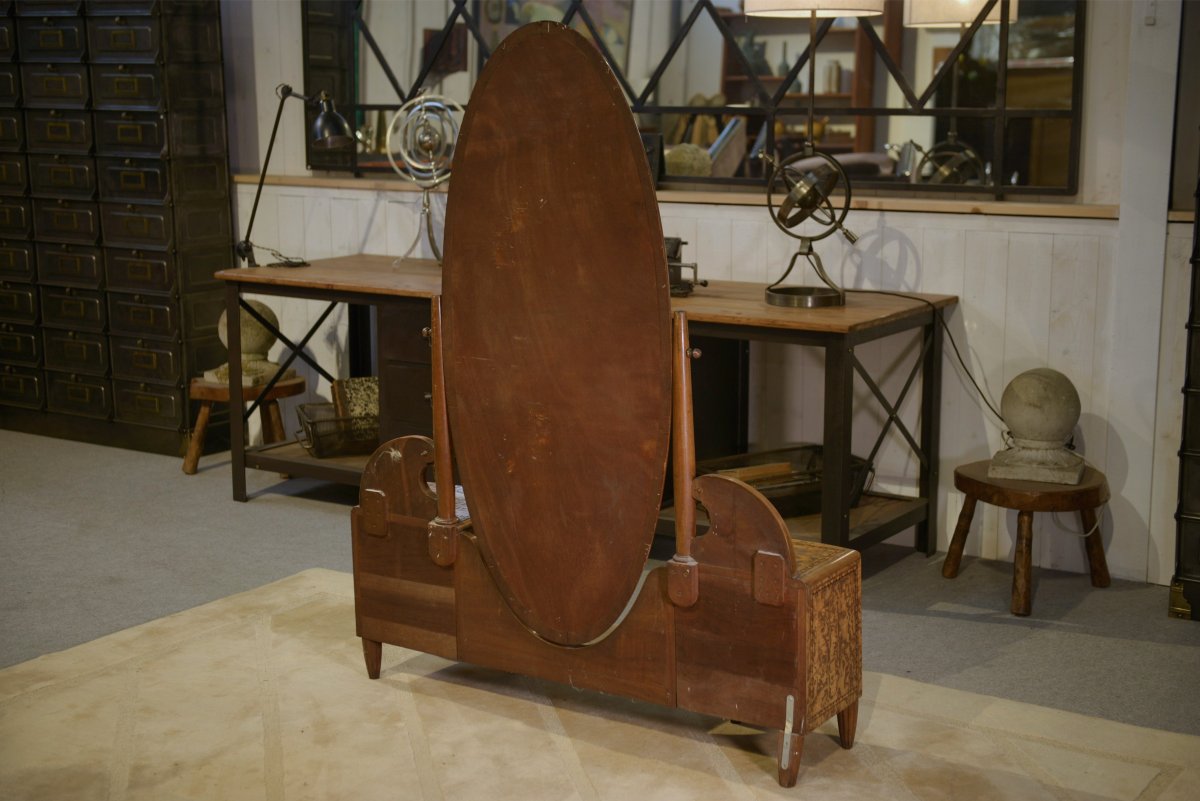 Miroir psyché Art Déco par Octave Dupont 1930's-photo-8