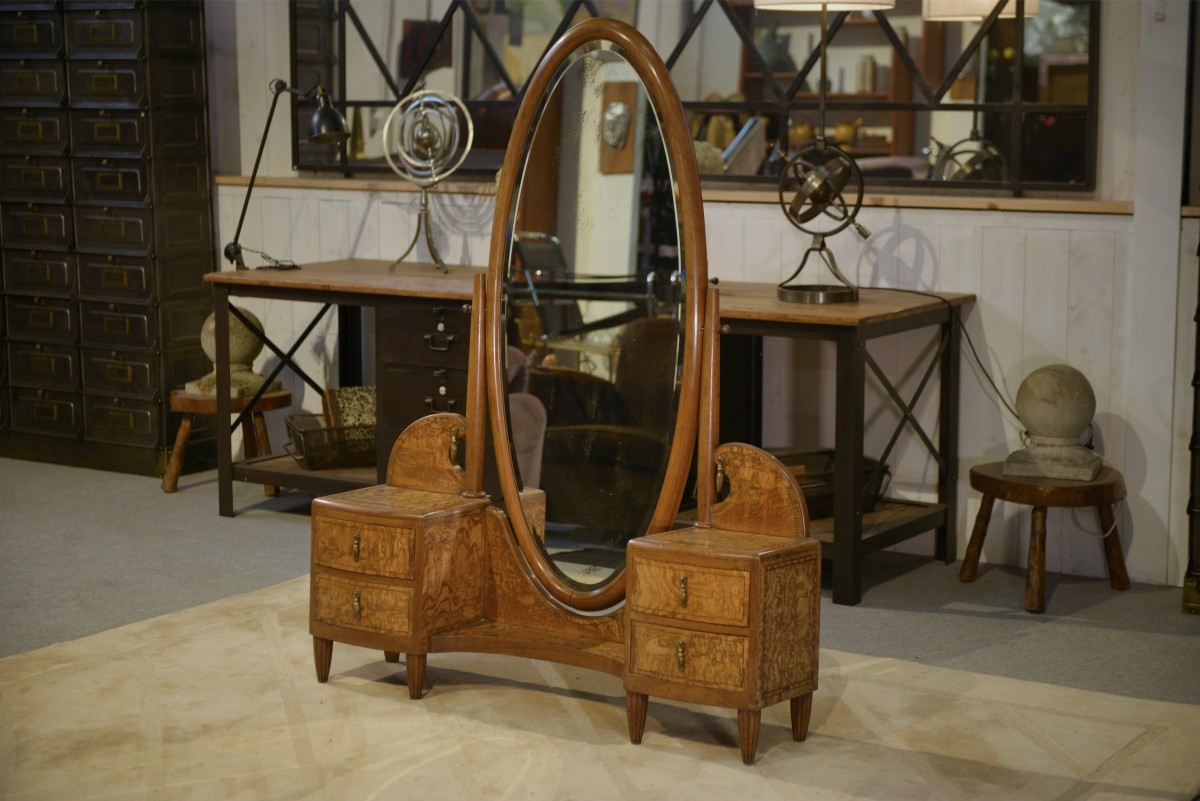 Miroir psyché Art Déco par Octave Dupont 1930's