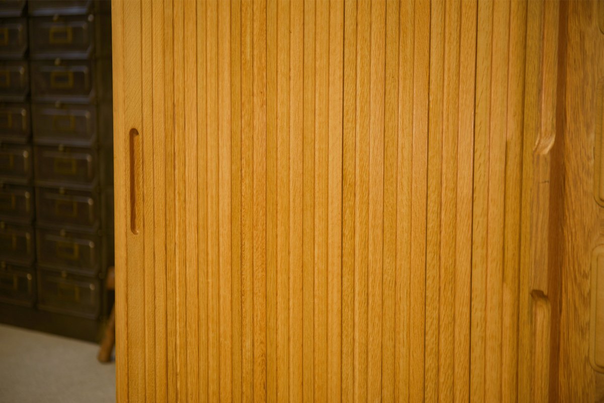 Oak Wardrobe By Guillerme And Chambron, 1950s-photo-3