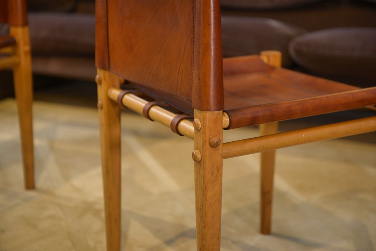 Paire de chaises modèle "Oasis" par Gian Franco Legler pour Zanotta 1960's-photo-1