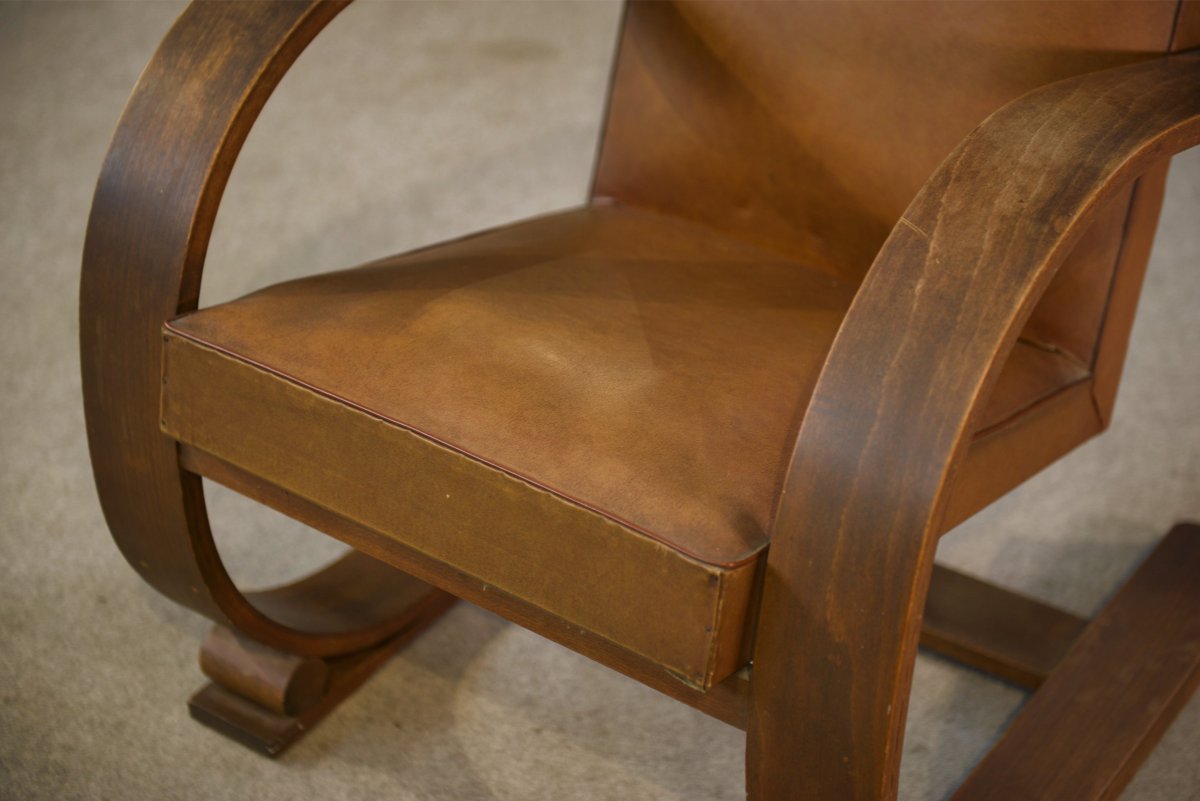 Fauteuil par Adrien Audoux et Frida Minet pour Vibo Vesoul 1950's-photo-2