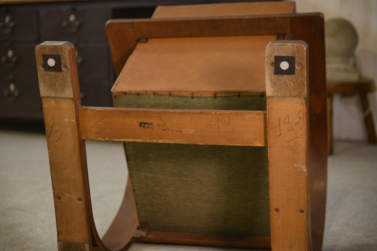 Fauteuil par Adrien Audoux et Frida Minet pour Vibo Vesoul 1950's-photo-4