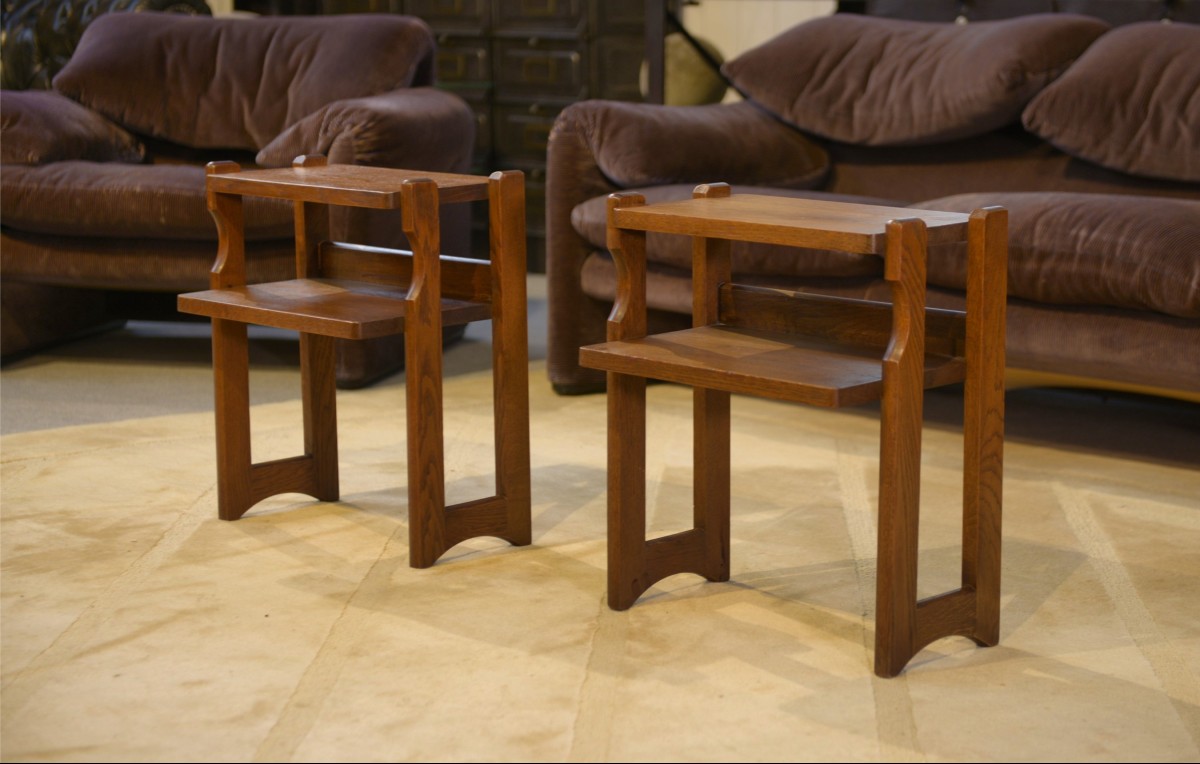 Paire de chevets par Guillerme et Chambron pour "Votre Maison" 1960's