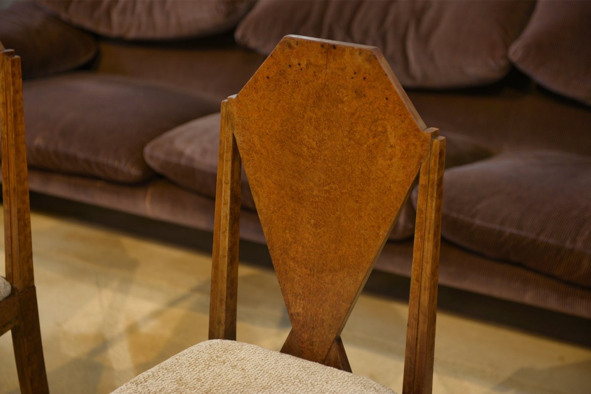 Pair Of Art Deco Chairs Attributed To Baptistin Spade 1930's-photo-4