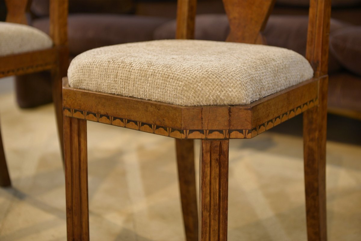 Pair Of Art Deco Chairs Attributed To Baptistin Spade 1930's-photo-7