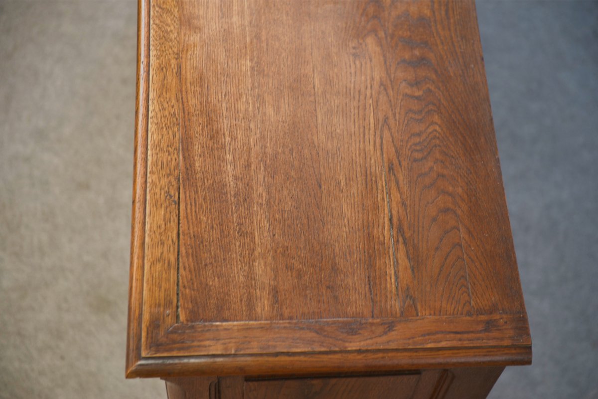 Pair Of Solid Oak Bookcases 1920's-photo-2