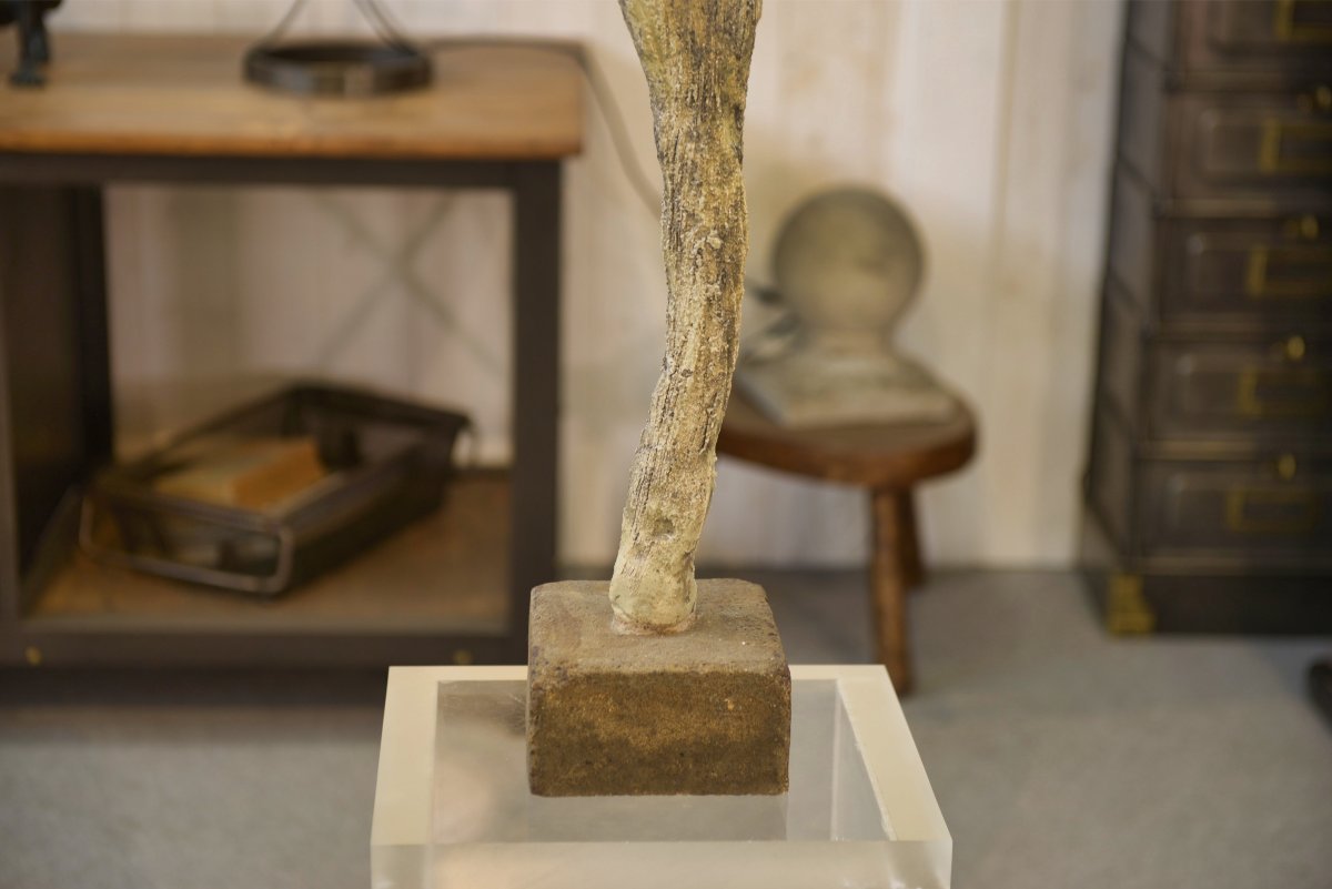 Statue/totem en Raku abstrait 1960's-photo-5