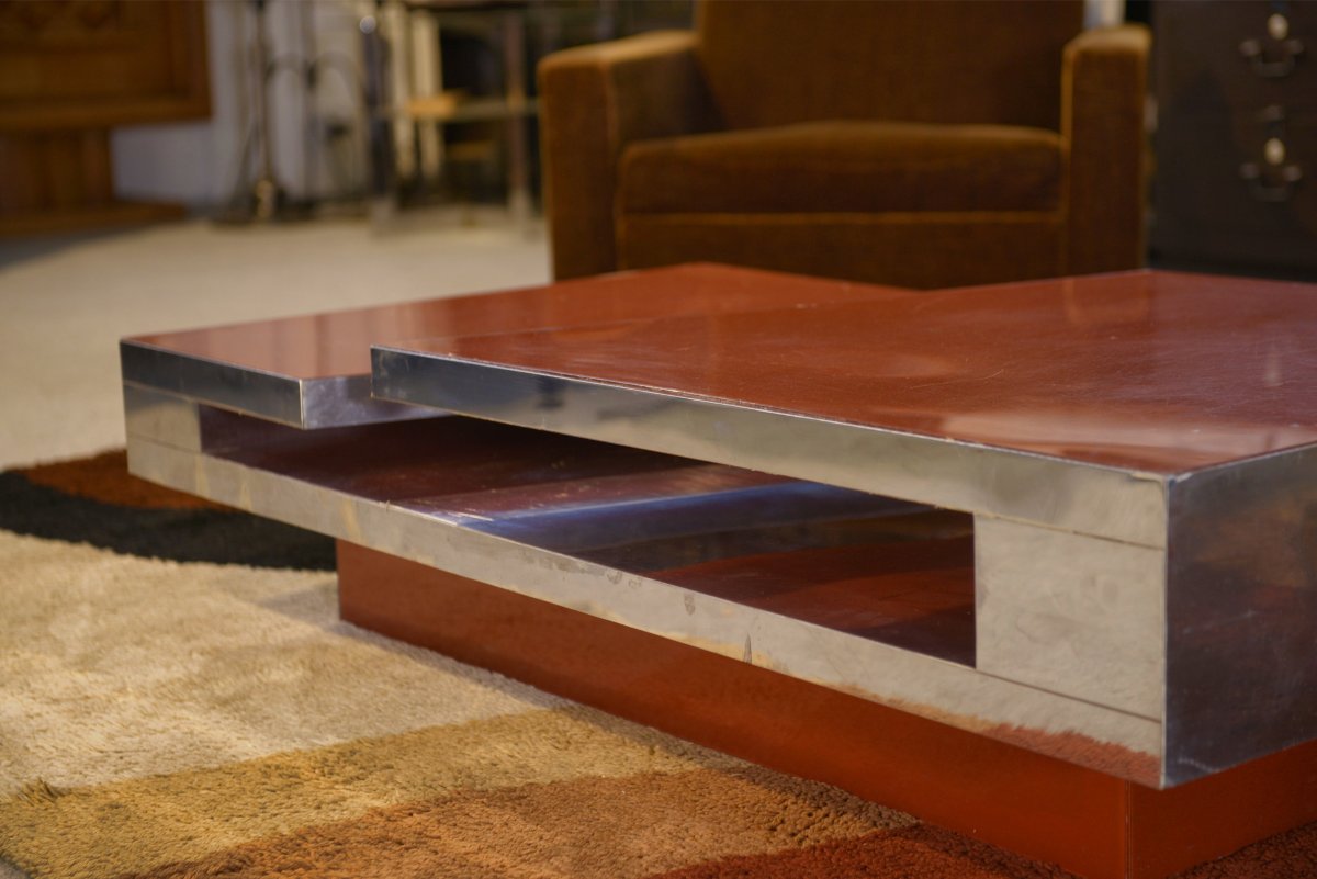 Design Coffee Table By Philippe Jean 1970's-photo-1