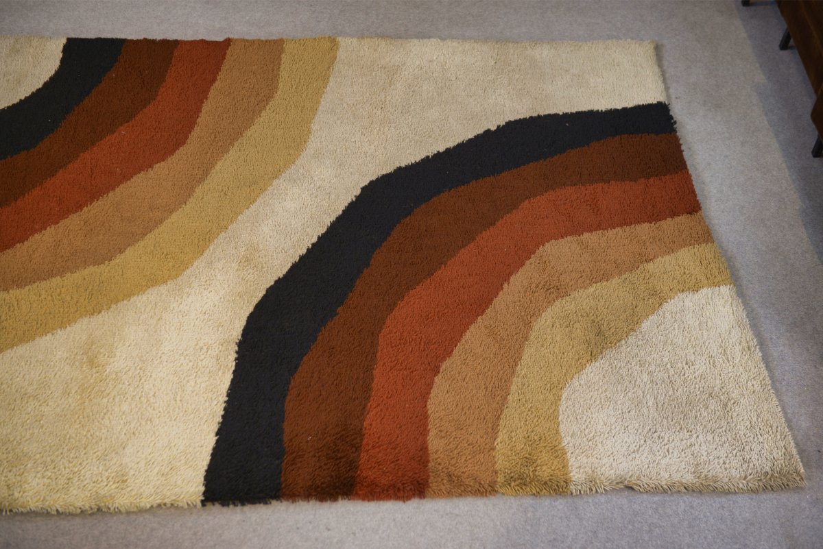 Rug Published By Herforder Teppiche Design Pop Art 1970's-photo-4