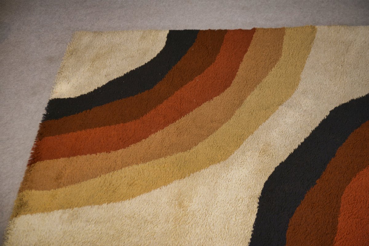 Rug Published By Herforder Teppiche Design Pop Art 1970's-photo-2